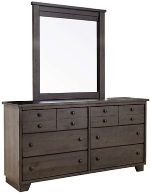 Progressive® Furniture Diego 2-Piece Storm Gray Dresser and Mirror Set