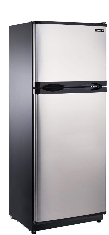 Unique® Appliances 10.3 Cu. Ft. Stainless Steel Counter Depth Freestanding Top Freezer Refrigerator 1
