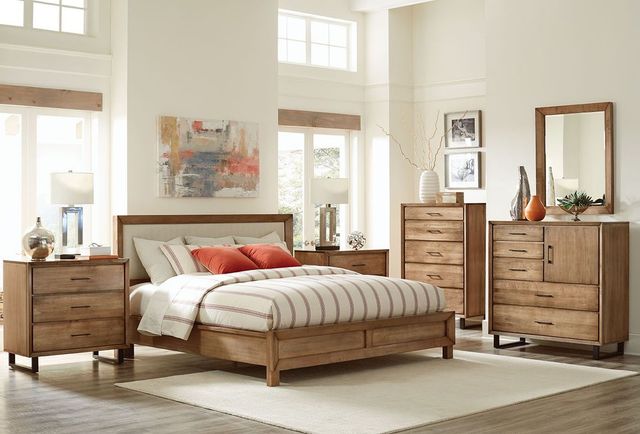 Durham Furniture Odyssey Desert Sand King Upholstered Bed 3