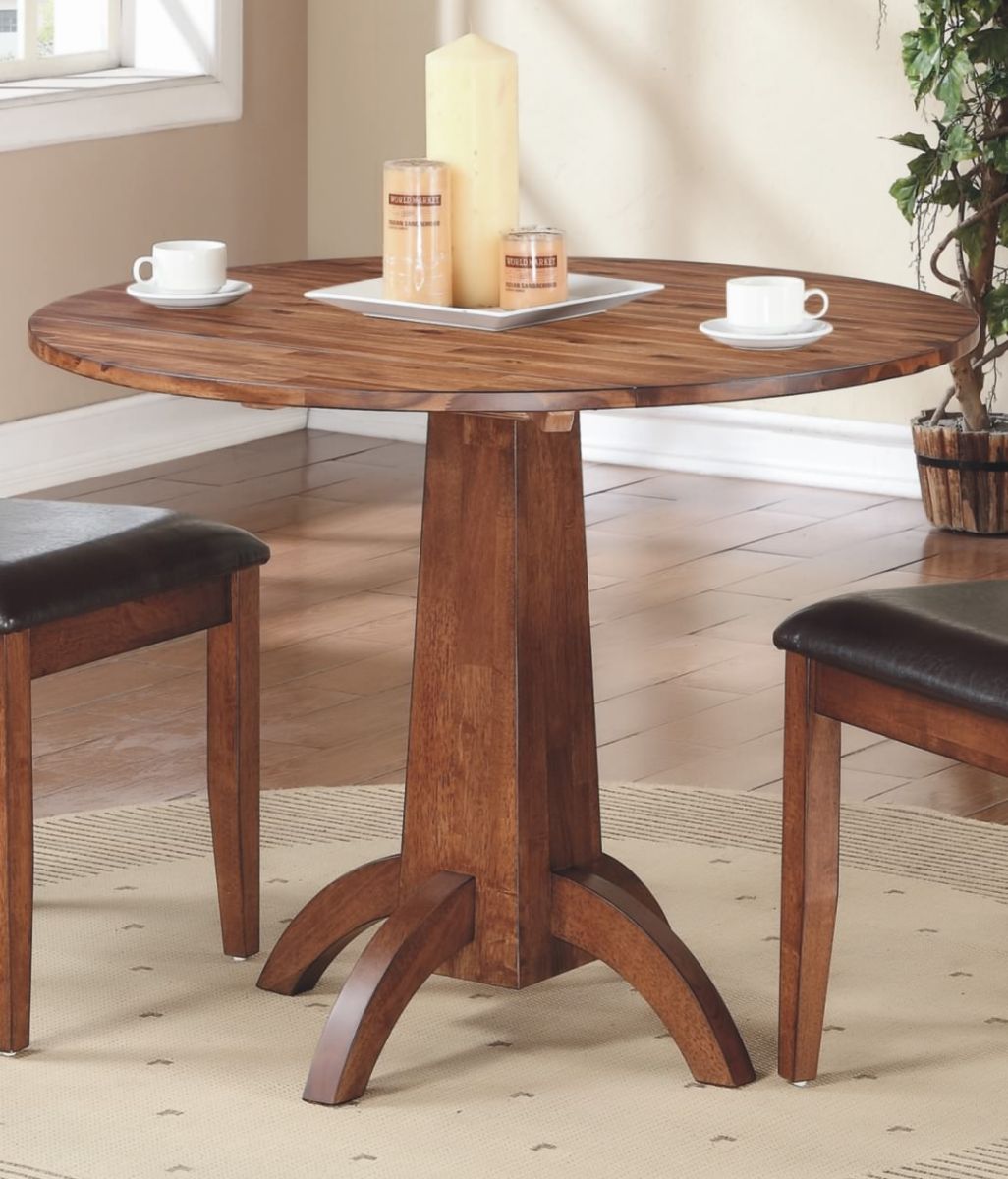 40 inch round dining table with leaf