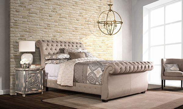 Hillsdale Furniture Bombay Stone King Sleigh Bed 1