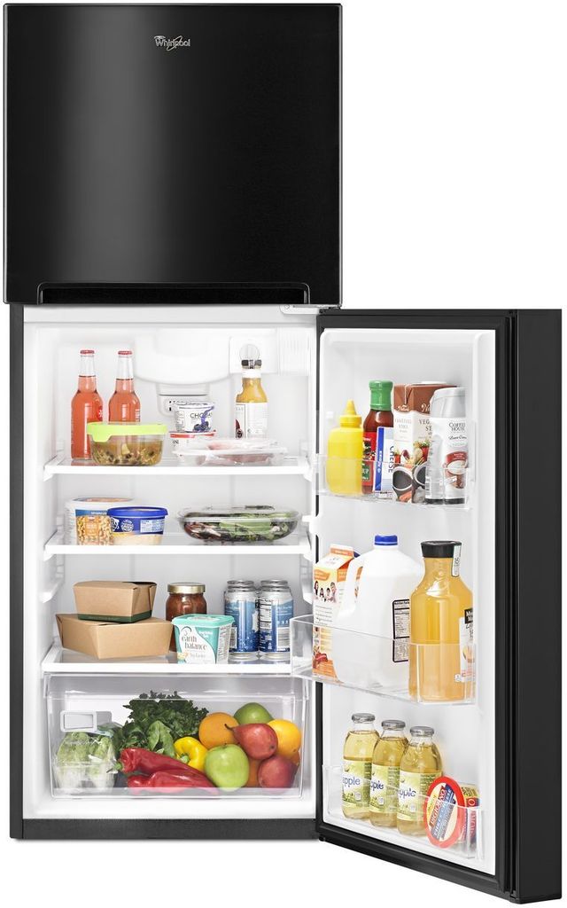 Whirlpool® 11.0 Cu. Ft. Top Freezer Refrigerator-Black 6