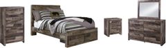 Benchcraft® Derekson 5-Piece Multi Gray Full Storage Panel Bed Set