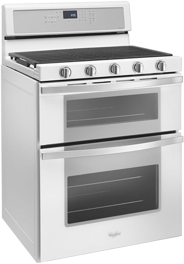 Whirlpool® 30" Gas Built In Double Oven-White Ice 1