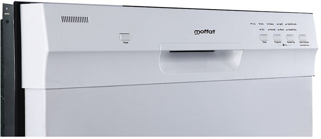 Moffat 24" White Built-In Front Control Dishwasher 1