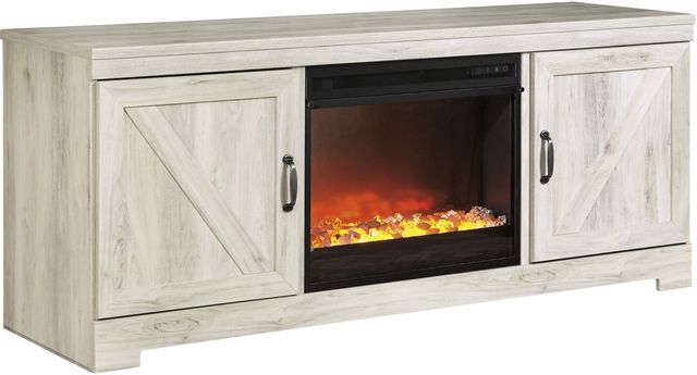 Signature Design by Ashley® Bellaby Whitewash 63" TV Stand with Fireplace 0
