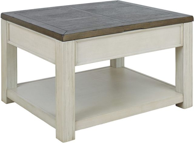 Signature Design by Ashley® Bolanburg Brown/White Lift Top Coffee Table 2