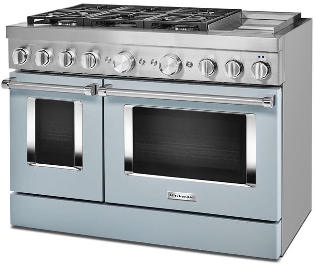 KitchenAid® 48" Stainless Steel Commercial Style Freestanding Dual Fuel Range 25
