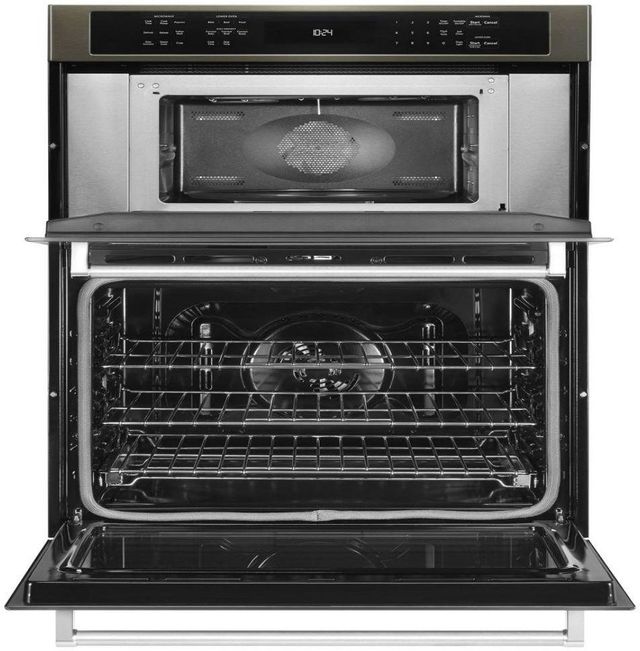 KitchenAid® 27" Black Electric Oven/Microwave Combo Built In 9