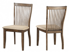 Winners Only® Zoey 2-Piece Beige/Brown Side Chair Set