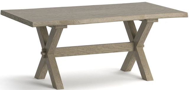 Bassett® Furniture Crossbuck Storm Grey Oak Live Edge Dining Table