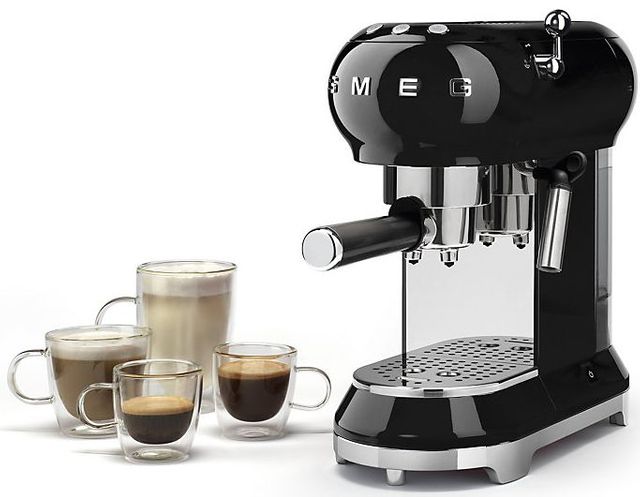 Smeg 50's Retro Style Espresso Coffee Machine-Black 3