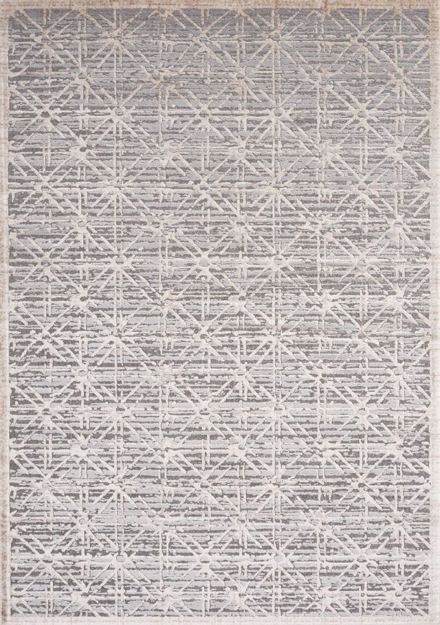 Kalora Interiors Chorus Grey Beige Elegant Geometric 5'3" x 7'7" Rug