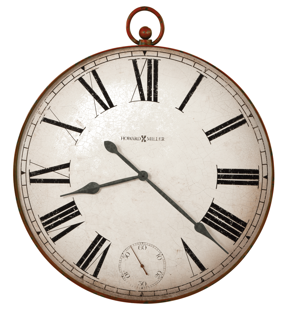 Howard Miller® Gallery Pocket Watch II 32" Aged Red Gallery Wall Clock