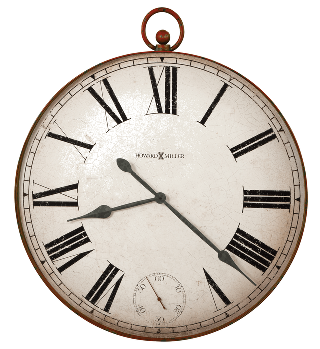 Howard Miller® Gallery Pocket Watch II 32" Aged Red Gallery Wall Clock-0