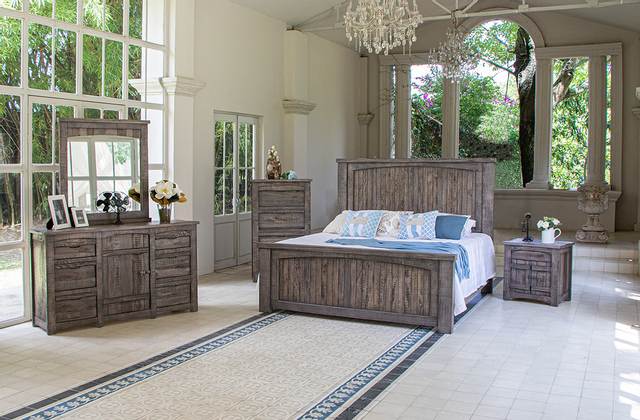 International Furniture© San Antonio 4-Piece Gray Eastern King Bedroom Set