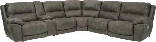 Signature Design by Ashley® Cranedall 6-Piece Quarry Power Reclining Sectional  0