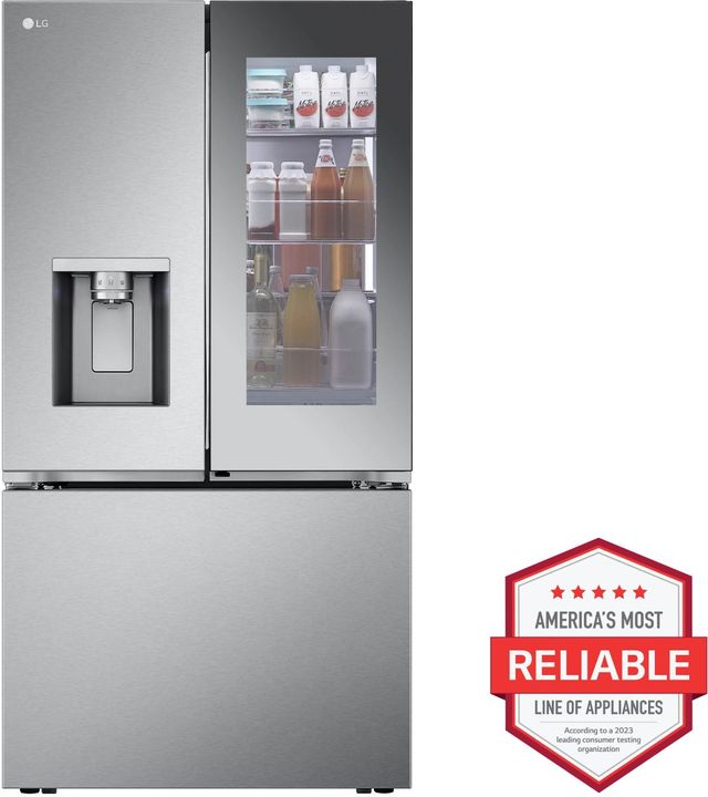 LG 25.5 Cu. Ft. PrintProof™ Stainless Steel Counter Depth French Door Refrigerator-1