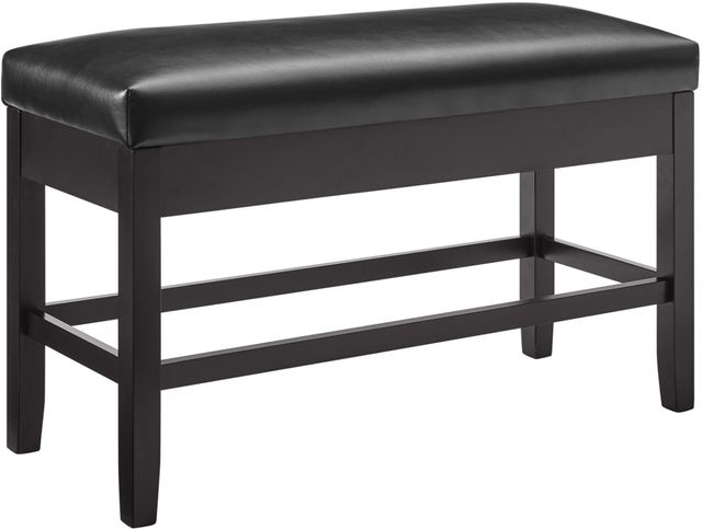 Steve Silver Co.® Carrara Black Upholstered Storage Counter Bench-0