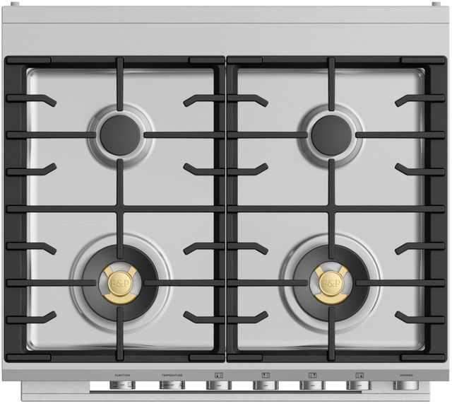 Fisher & Paykel 30" Brushed Stainless Steel Freestanding Dual Fuel Natural Gas Range-1