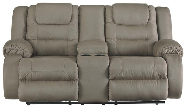 Signature Design by Ashley® McCade Cobblestone Double Reclining Loveseat with Console-0