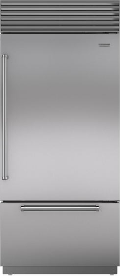 Sub-Zero® 21.7 Cu. Ft.Stainless Steel Classic Over-and-Under Refrigerator/Freezer-BI-36U/S/PH-RH