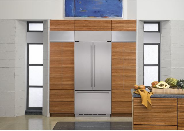 Monogram Minimalist 23.1 Cu. Ft. Stainless Steel Counter Depth French Door Refrigerator-3