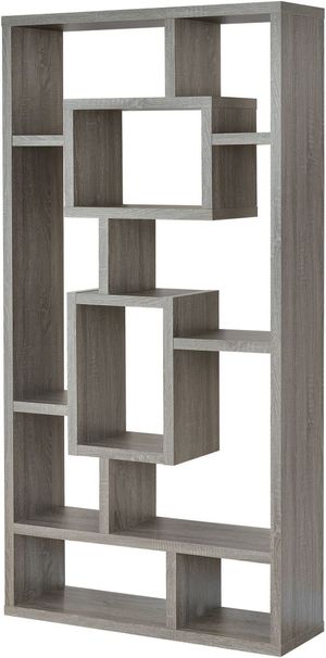 Coaster® Weathered Grey 10-Shelf Bookcase
