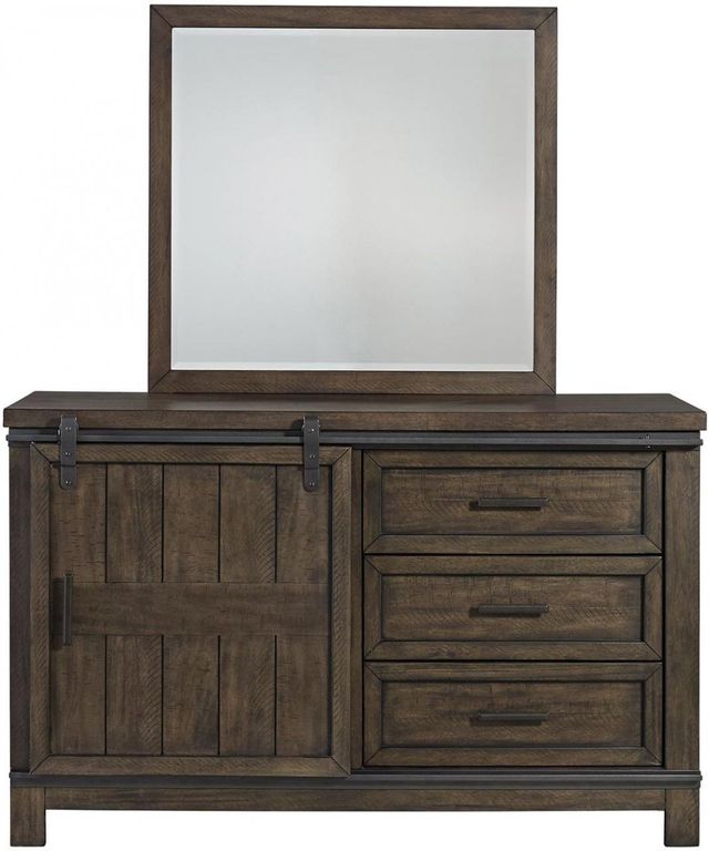 Liberty Furniture Thornwood Hills Rock Beaten Gray Dresser And Mirror-0