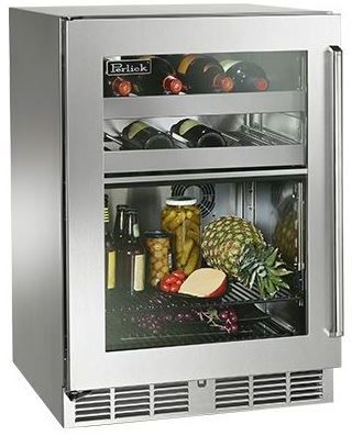 Perlick Signature Series 5.0 Cu. Ft. Outdoor Refrigerator/Wine Reserve-Stainless Steel/Glass Door 0