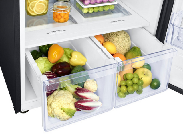 Samsung 21 Cu. Ft. Top Freezer Refrigerator-Fingerprint Resistant Black Stainless Steel - Scratch & Dent 4
