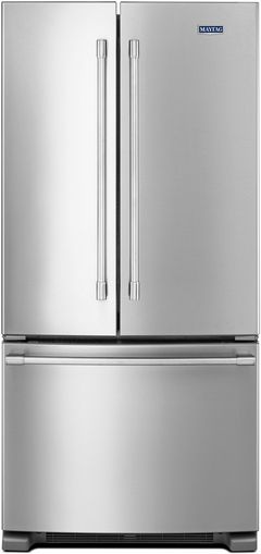 Réfrigérateur à portes françaises de 33 po Maytag® de 22.1 pi³ - Acier inoxydable résistant aux traces de doigts