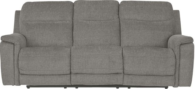 Signature Design by Ashley® Mouttrie Smoke Power Reclining Sofa with Adjustable Headrest 1