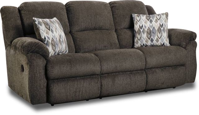 HomeStretch Gray Double Reclining Sofa
