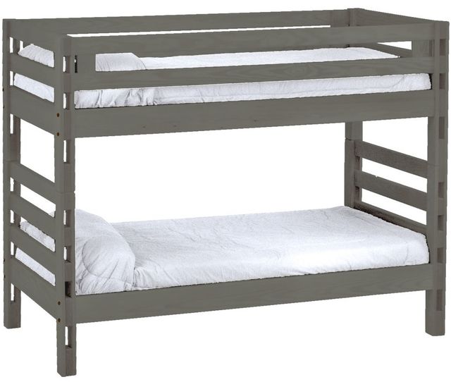 Crate Designs™ Furniture Graphite Twin/Twin Tall Ladder End Bunk Bed