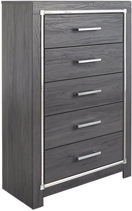 VSF26086 by Style Craft - SMOKE GRAY Three Drawer Chest 38in w. X 36in ht.  X 17in d.