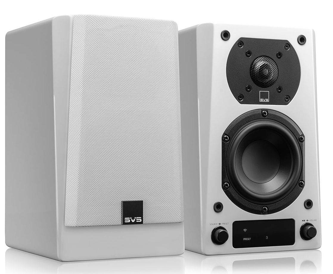 piano white speakers