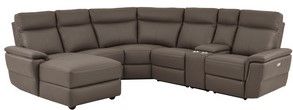 Mazin Furniture Olympia Raisin 6 Piece Power Reclining Sectional With Left Chaise