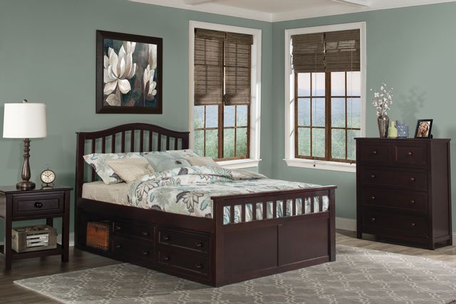 Hillsdale Furniture Schoolhouse Finley Chocolate Full Youth Captains Storage Bed-0
