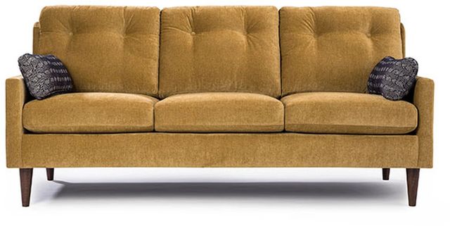 Best Home Furnishings® Trevin Dark Walnut Stationary Sofa With 2 Pillows