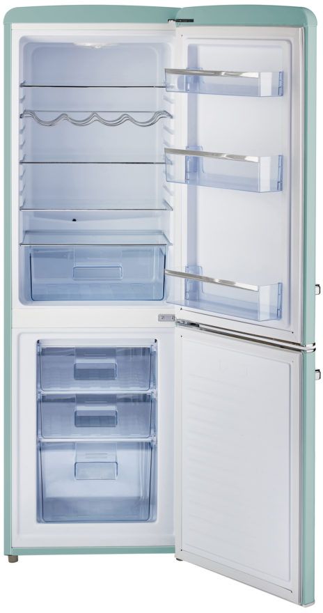 Unique® Appliances Classic Retro 7.0 Cu. Ft. Ocean Mist Turquoise Counter Depth Freestanding Bottom Freezer Refrigerator 3