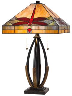 Cal® Lighting & Accessories Tiffany Dark Bronze/Yellow Table Lamp