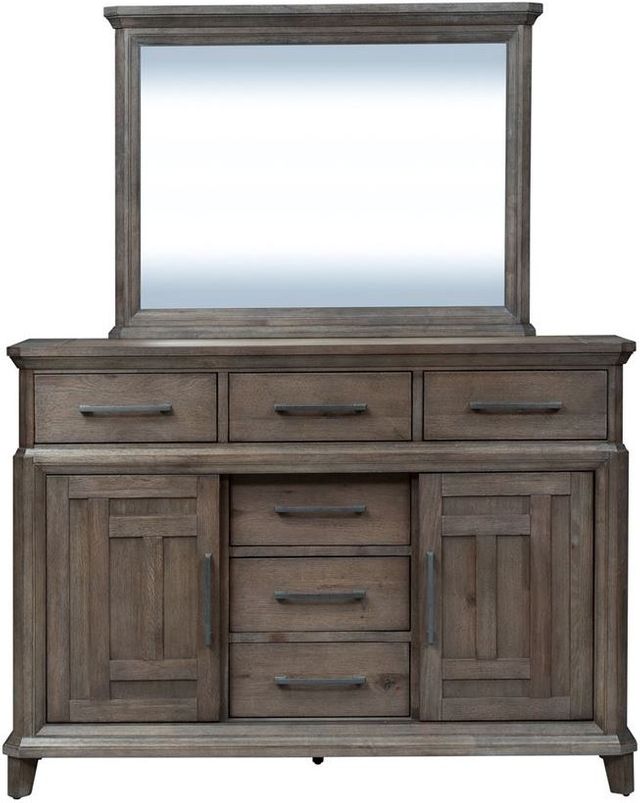 Liberty Furniture Artisan Prairie Gray Dusty Wax Chesser Mirror-2
