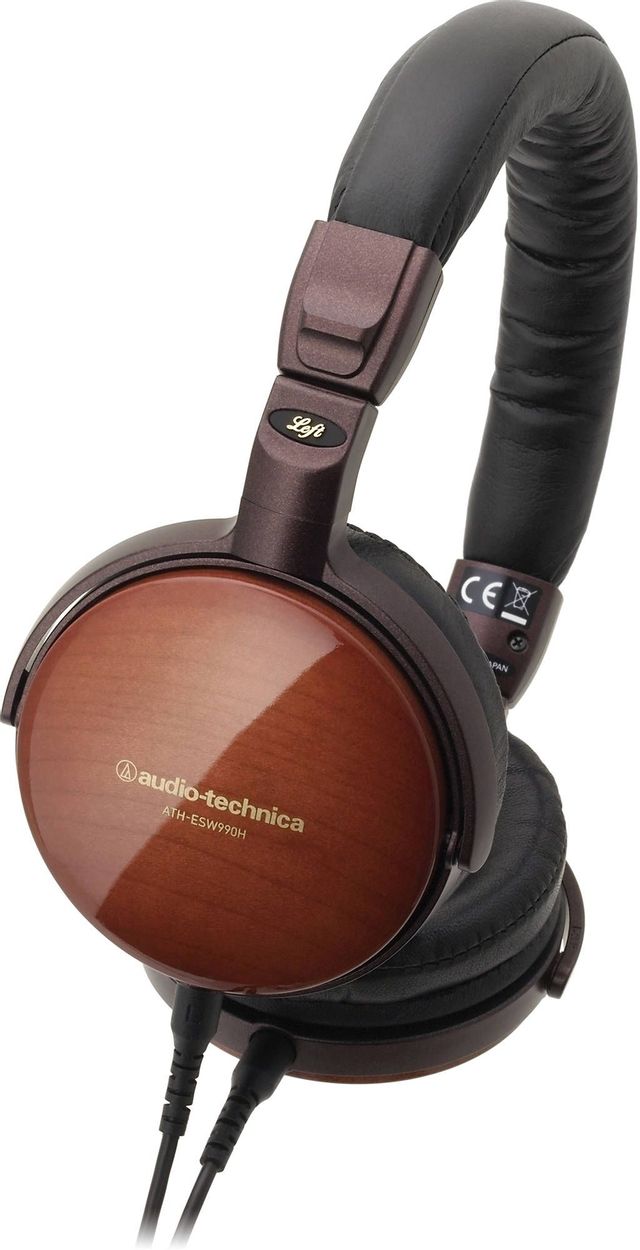 Audio-Technica® Portable Wooden On-Ear Headphones