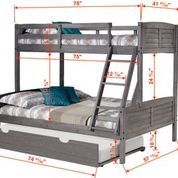 Donco Kids Louver Twin/Full Bunk Bed With Trundle-2