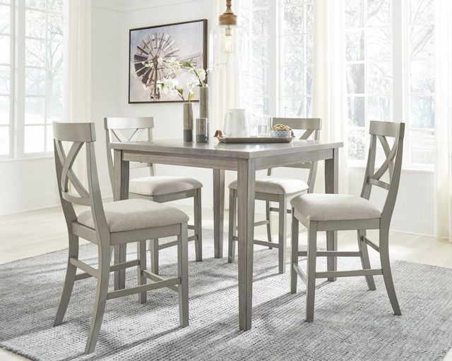 Signature Design by Ashley® Parellen Gray Counter Height Dining Table 4