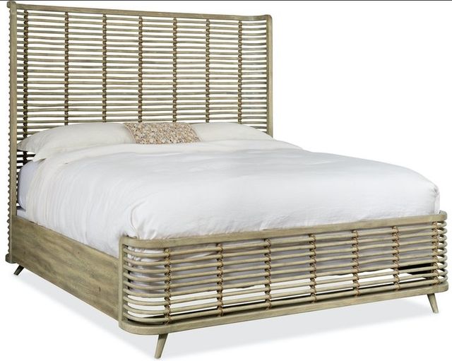 Hooker® Furniture Surfrider Driftwood Queen Rattan Bed 0
