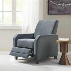 Olliix by Madison Park Gray Kimble Upholstered Recliner
