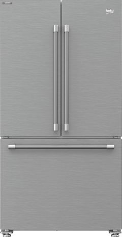 Beko 19.9 Cu. Ft. Fingerprint-Free Stainless Steel Counter Depth French Door Refrigerator-BFFD3624XSS