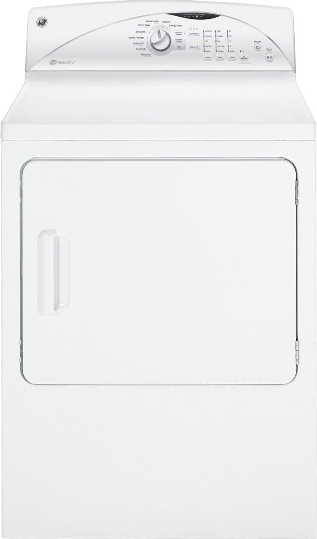 GE® Front Load Gas Dryer-White on White